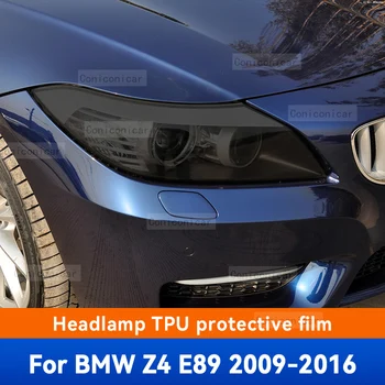 Pre BMW Z4 E89 2009-2016 Auto Svetlometu Údené Black TPU Ochranný Film Predné Svetlo Odtieň Zmeniť Farbu Nálepky Príslušenstvo