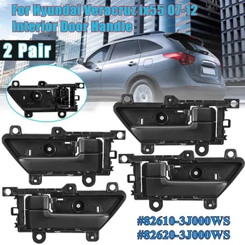 4X Auto-Styling Interiérové Dvere, Rukoväť, Vľavo, Vpravo Strane pre Hyundai Veracruz Ix55 2007-2012 82610-3J000 82620-3J00WS