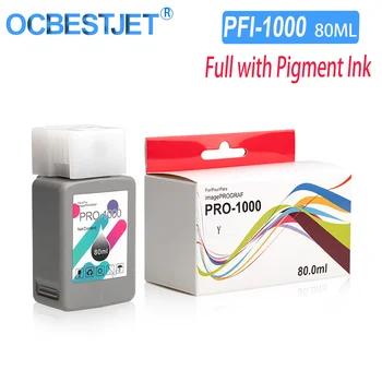 OCBESTJET PFI-1000 PFI1000 80ML Kompatibilné Atramentové Kazety Pre Canon imagePROGRAF PRO-1000 PRO1000 Tlačiareň s Pigmentovými Atramentovými