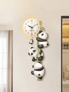 Meisd 70 cm Panda Nástenné Hodiny Akryl Čínsky Národný Poklad Tvorivé Moderná Obývacia Izba Hodiny Reštaurácia Hodiny Zavesenie na Stenu