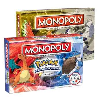 Najnovšie anglická Verzia Pokémon Pikachu Monopol Nehnuteľností pre dospelých a deti 2-6 osôb strany narodeniny Hry dieťa Dary