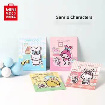 MINISO Moje Melódie/Cinnamoroll/Hello Kitty Sanrio Znakov, Kombinácia Roztomilé Nástenné Dekorácie-Nálepky Položky Výšivky Strane hlavnej knihy