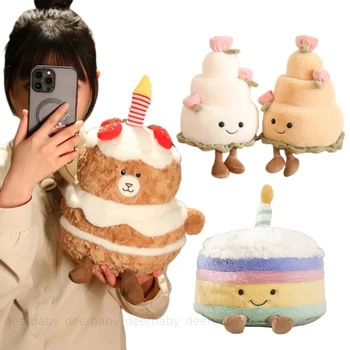 Kawaii Tortu Série Plyšové Hračky, Narodeniny, Svadobné Rainbow Cake Šišky Jahodový Koláč Plyšové Hračky Zdobia Spálne