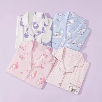 Cinnamoroll Kuromi Moje melódie pyžamá pre ženy na jar a na jeseň roku 2023 nové čistej bavlny dlhým rukávom tenké letné domov nosiť nastaviť