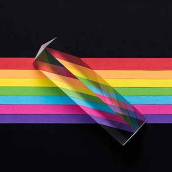 Fyzika Vedy Hračky Triple Prism Skla Odráža Farby Svetelného Spektra Vzdelávania, Vzdelávacie Hračky Pre Deti Školského Vyučovania